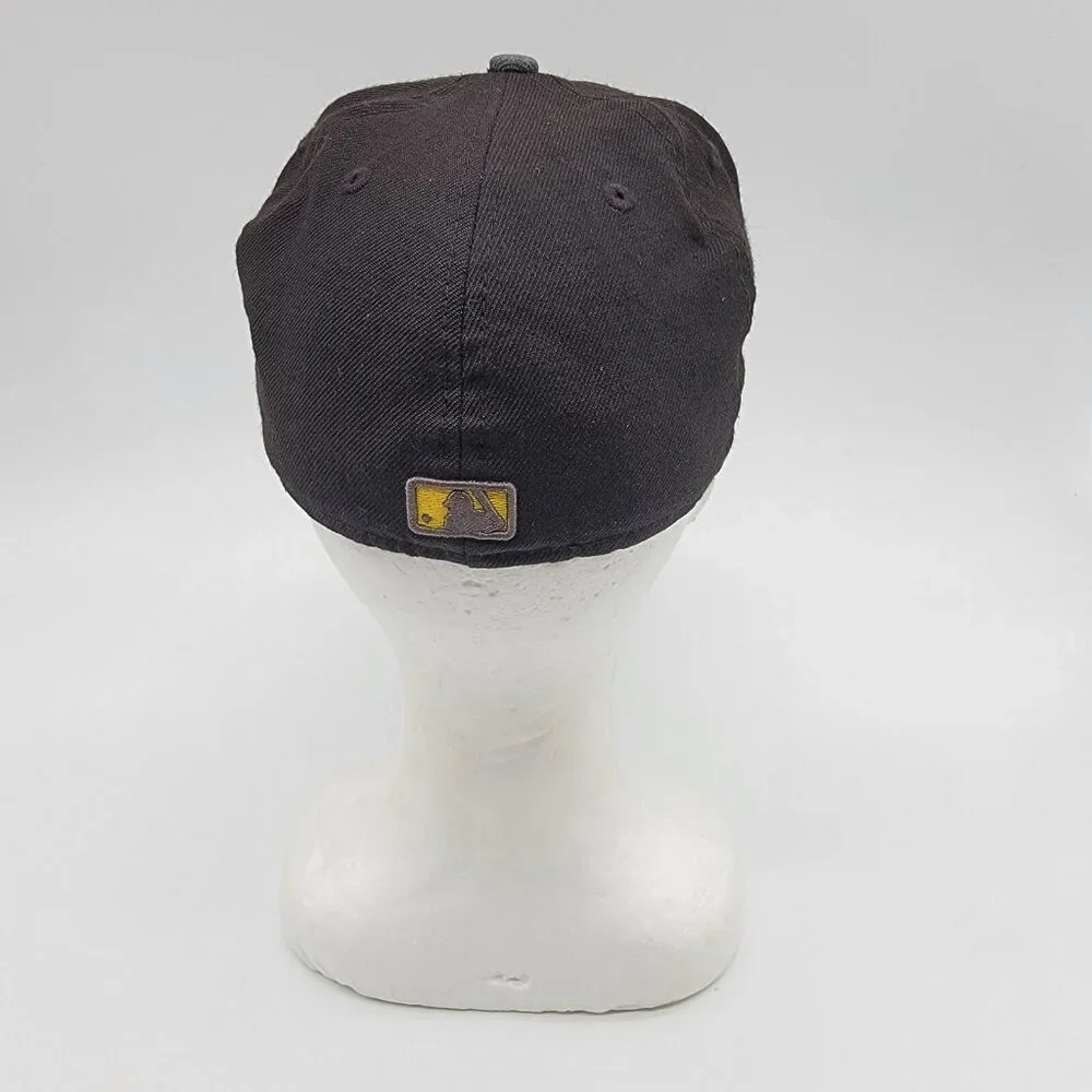 Los Angeles‎ Dodgers Hat New Era 7 Fitted Cap 59fifty Black Wool Blend 7 1/8